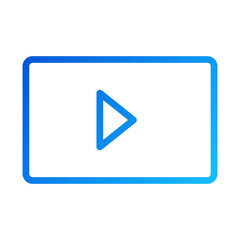 Play Button Icon with Modern Gradient Design