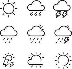 Colorful Weather Icons Set for Various Uses