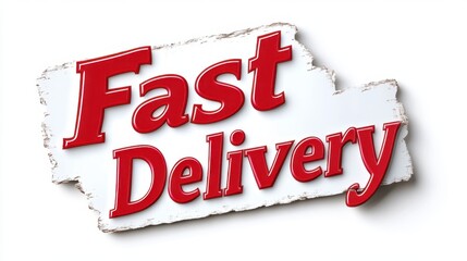 Efficient and speedy delivery service with vibrant signage promoting timely dispatch and customer satisfaction