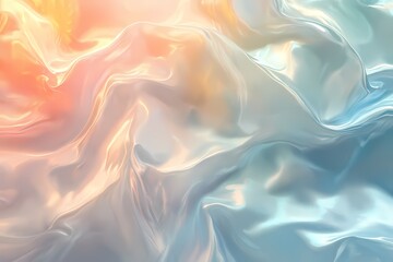 Fototapeta premium Opalescent background. elegant looking. light blue, silver and gold tones gradient. unicorn-like marble. with glitter and waves