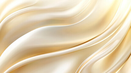 Obraz premium Gold silk folded fabric background, luxurious textile decoration backdrop for poster, banner or cover design. Golden drapery material with soft satin waves, poster, 3d vector realistic illustration