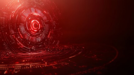 Obraz premium Abstract Red Energy Burst Digital Art Background