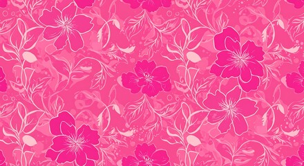 pink background with flowers