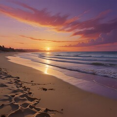 sunset on the beach