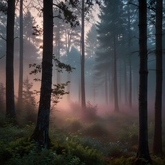 morning in the forest