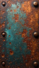 Oxidized metal surface, deep grooves, copper tones , abstract metallic, textured background, copper metal