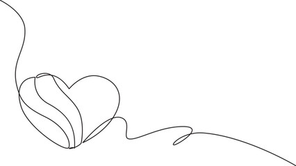 Valentine background with ornament line art style, vector illustration. Heart line art style eps 10