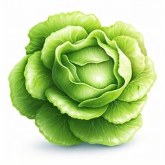 Obraz premium Fresh Green Cabbage Vegetable Close Up Studio Shot Healthy Food Ingredient