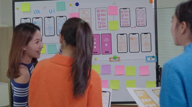 Teamwork Programers meeting for discussion data analysis for UX and UI programming for preparing for Generative AI Technology