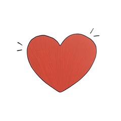 Simple Red Heart Graphic On White Background