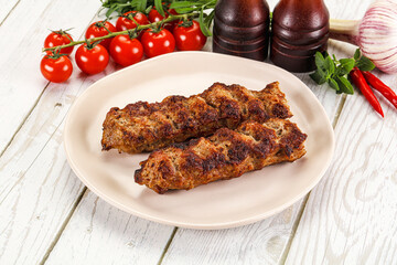 Chicken kebab minced meat and spices