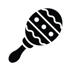 A pair of maracas icon used in traditional music for rhythm