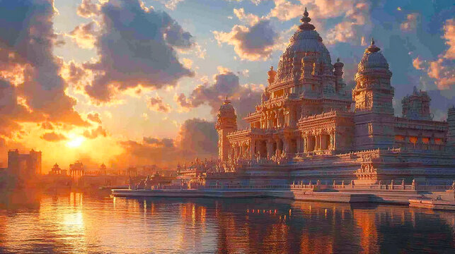 Dwarkadhish Temple At Morning