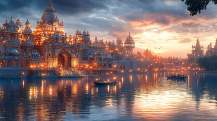 Fototapeta premium Dwarkadhish Temple At Morning