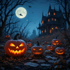 Fototapeta premium If you're looking to create your own jack-o'-lantern, consider choosing a design that reflects.