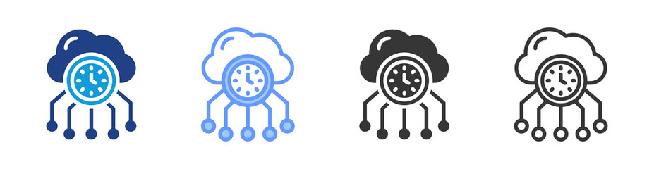 High availability icon set multiple style collection