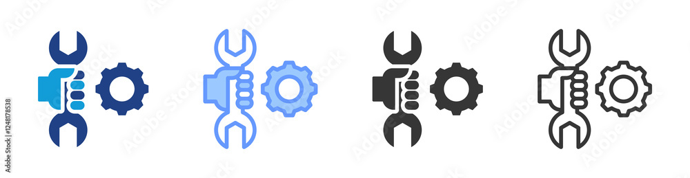 Poster Custom configuration icon set multiple style collection