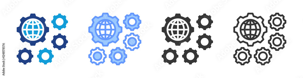 Poster Dynamic resource icon set multiple style collection