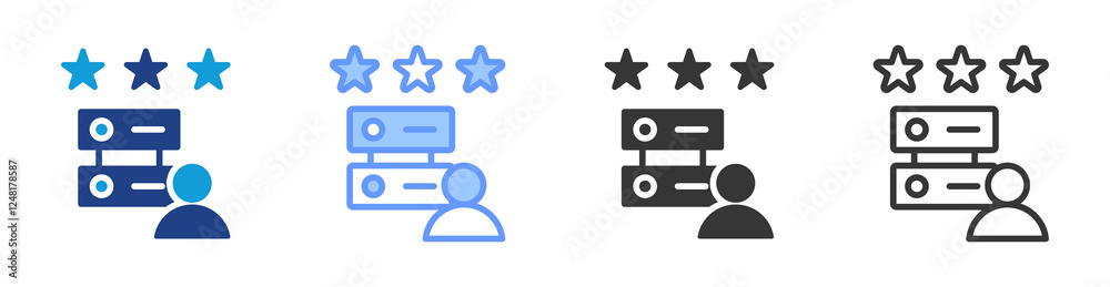 Poster User experience icon set multiple style collection