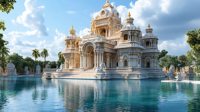 Famous Lord Krishna Temple In Dwarka. Known As Dwarkadhish Temple. It Belong to Gujarat, India