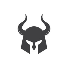 Viking helmet logo icon