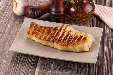 Tasty hot grilled pork loin