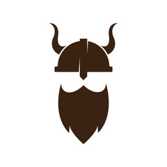 Viking helmet logo icon