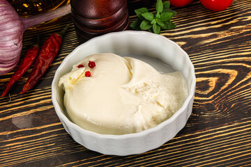Italian soft young cheese burrata