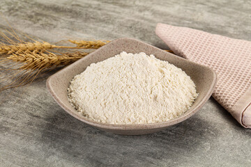 Wheat flour for cooking in the bowl