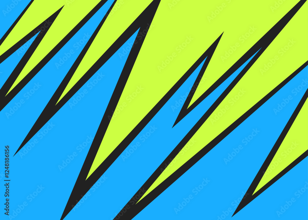 Poster abstract background with zigzag line pattern and with some copy space area