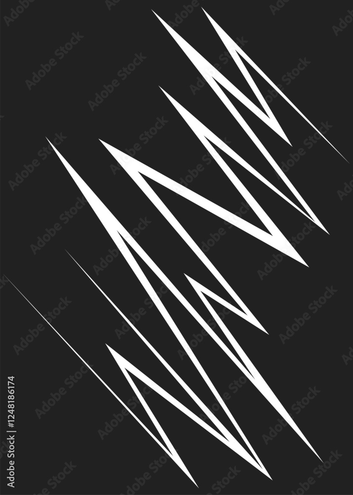 Poster abstract background with zigzag line pattern