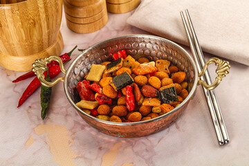 Japanese snack - Chili mame arare cracker