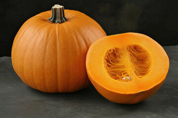 Glowing Jack-O'-Lantern Pumpkins in Spooky Halloween Setting