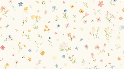 Delicate Easter Crosses with Flowers and Ribbon Detail Background