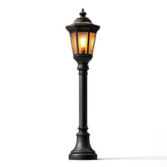 Fototapeta premium Vintage Street Lamp Post - Classic Metal Design, Elegant Outdoor Lighting, Perfect for Urban Ambiance