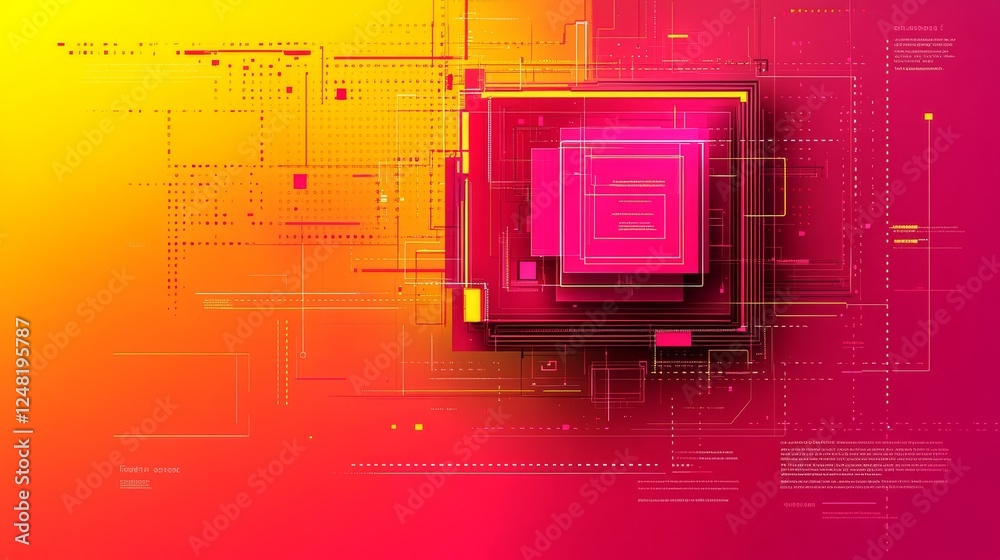 Poster abstract digital data flow network technology background