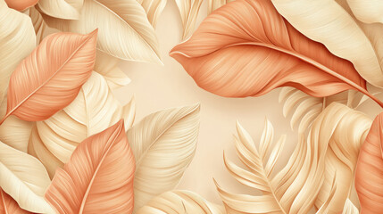 Background pattern of orange leaves