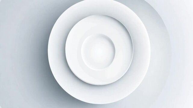 white plate on white background