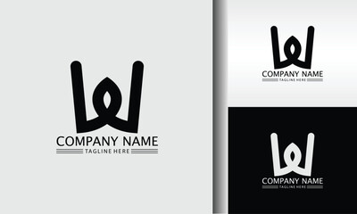 "Modern minimalist business logo design, sleek branding identity, abstract geometric W letter mark, professional corporate stationery, clean and elegant brand symbol."