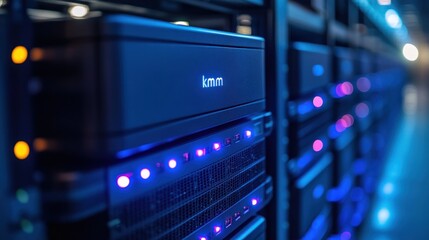 Data center server rack lights network