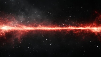 Obraz premium Vibrant crimson nebulae stretching across the cosmos creating a stunning display of celestial light and color against a dark starfield