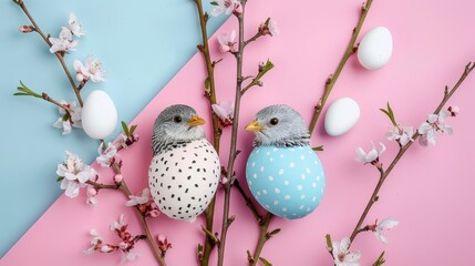 Vibrant easter banner celebrating the joyous holiday with bright and colorful designs