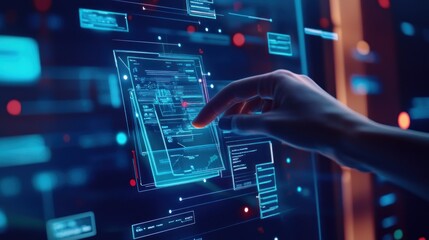 Interactive holographic display for futuristic data analysis and interfaces