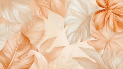 Background pattern of orange leaves