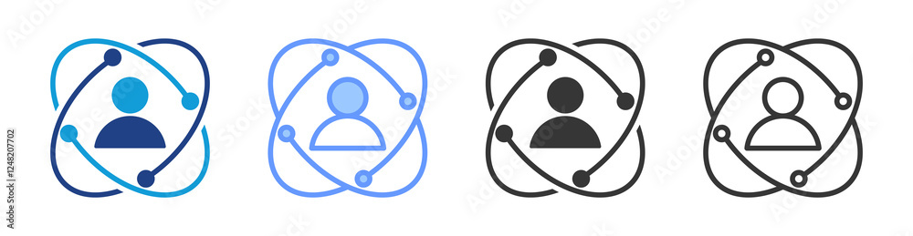 Poster User Experience icon set multiple style collection