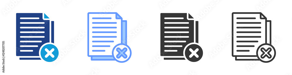 Poster Paperless Operation icon set multiple style collection