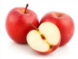 Red apple isolated on white background