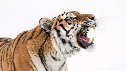 Obraz premium Roaring Tiger: A Majestic Portrait of Power and Majesty