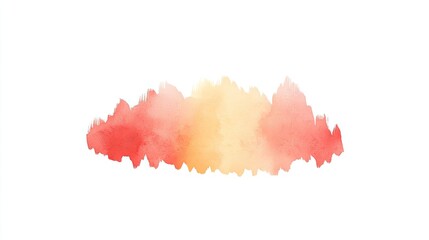 Abstract watercolor splash in vibrant hues of red and orange suggesting creativity and emotion