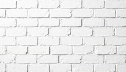 Fototapeta premium Immaculately white brick wall, ideal for clean design, modern, macro